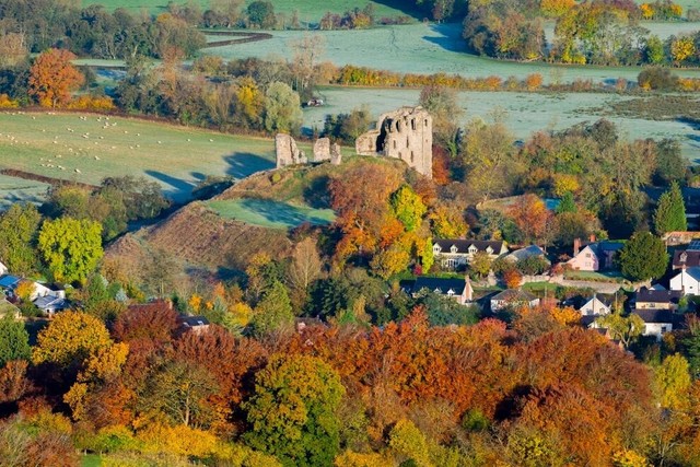 drone picture of countryside in Shropshire